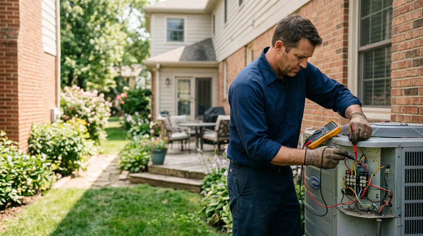HVAC technician working near Sedgwick, KS
